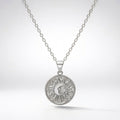 Alba Sun Coin Necklace | Silver