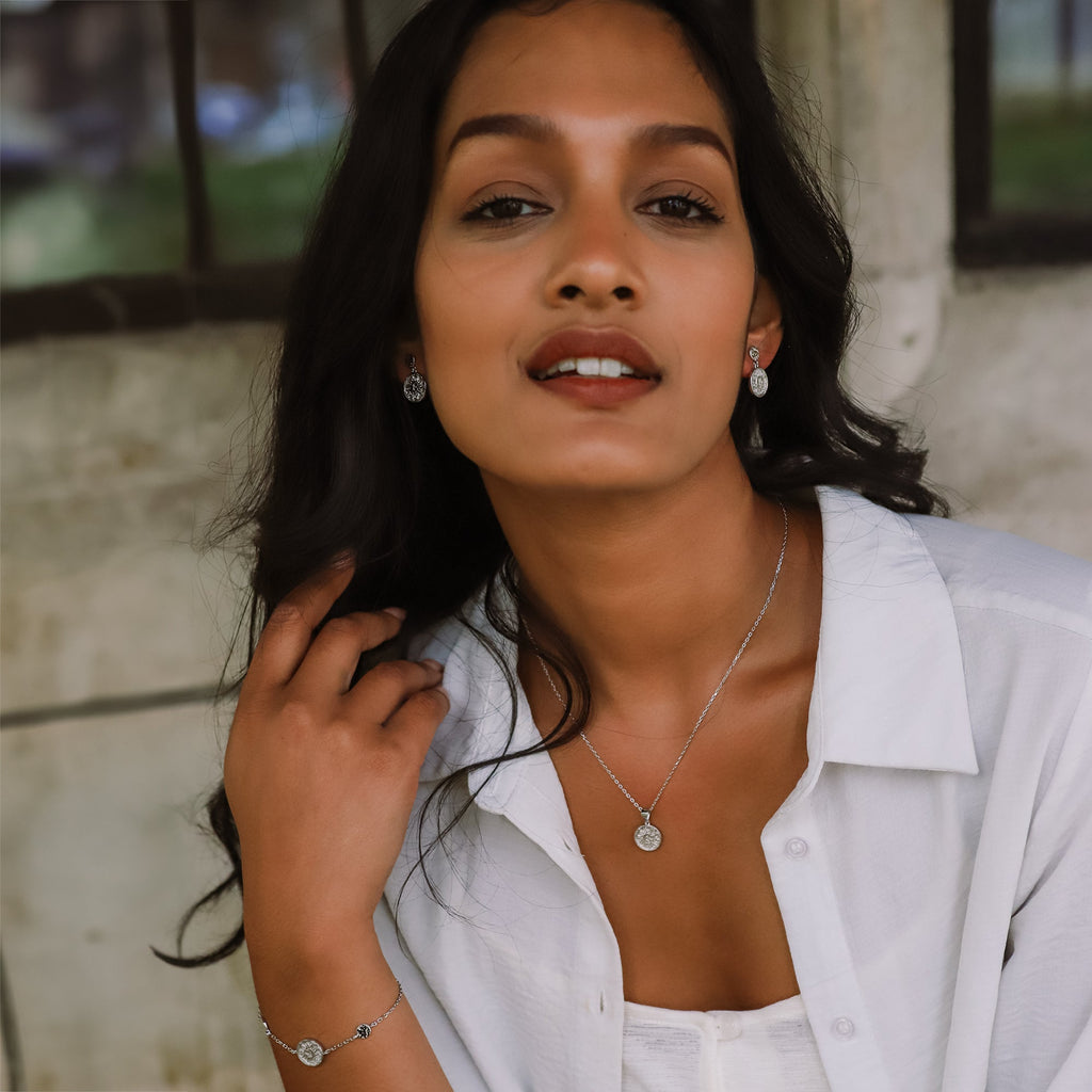 Aruna Sun Druppeloorbellen | 925 Sterling Zilver