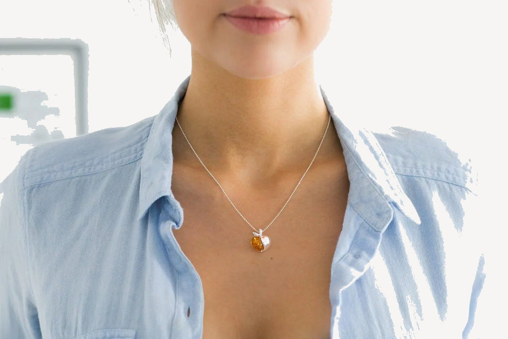 Amber Apple Pendant