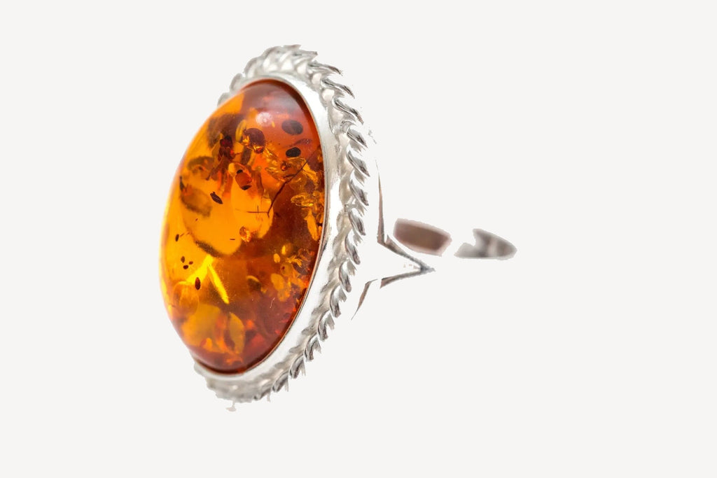 Amber Quintessence Statement Ring