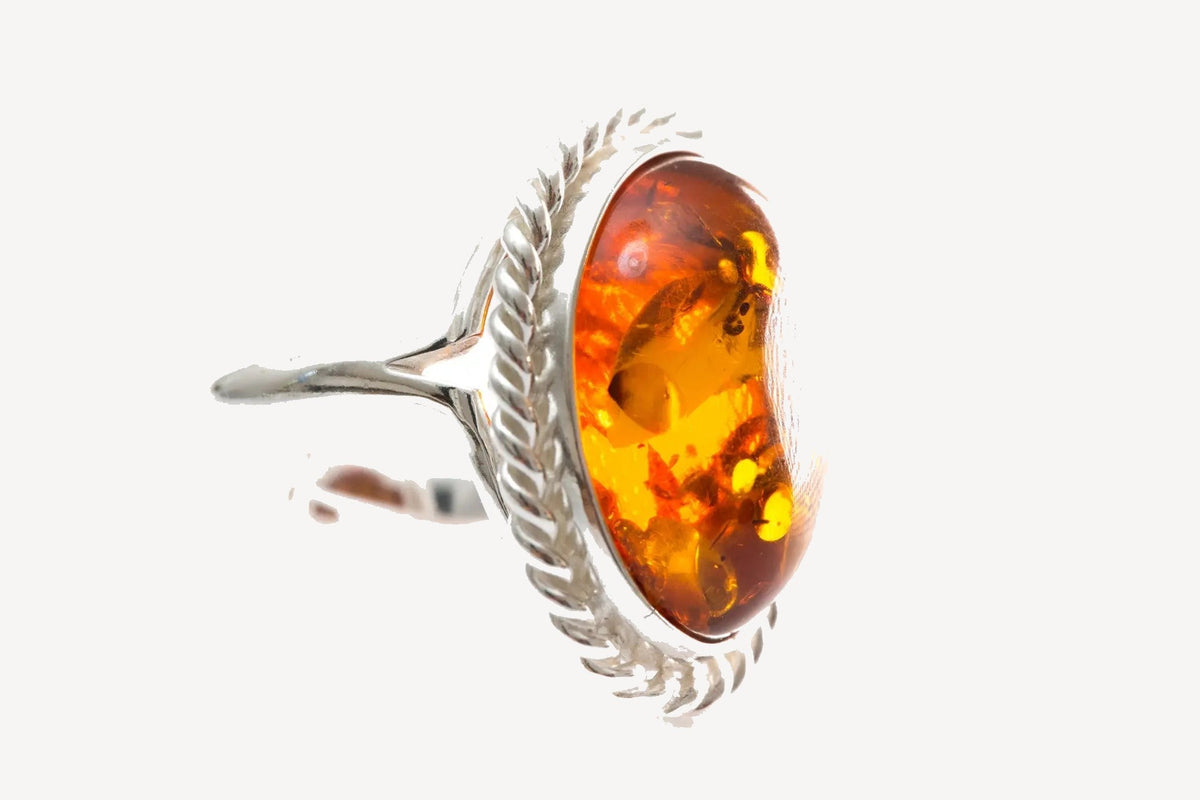 Amber Quintessence Statement Ring