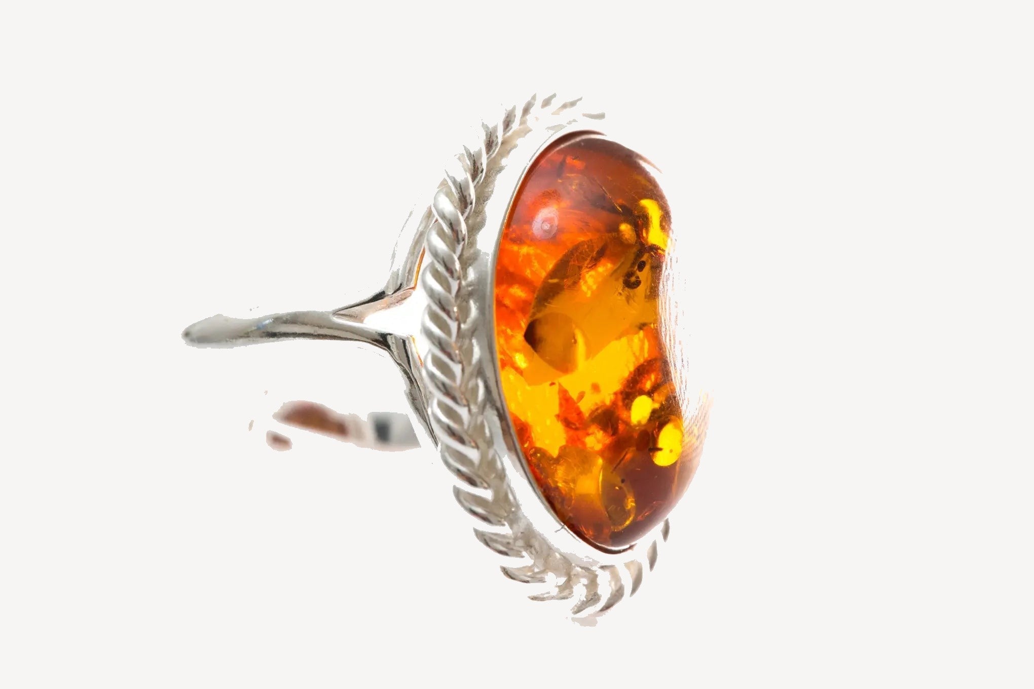 Amber Quintessence Statement Ring