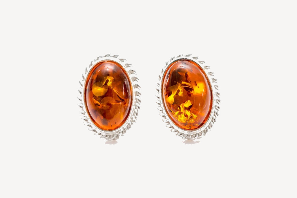 Amber Quintessence Stud Earrings
