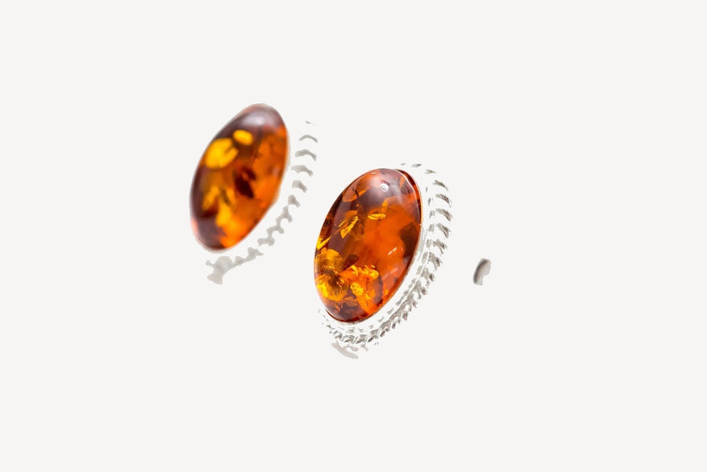 Amber Quintessence Stud Earrings