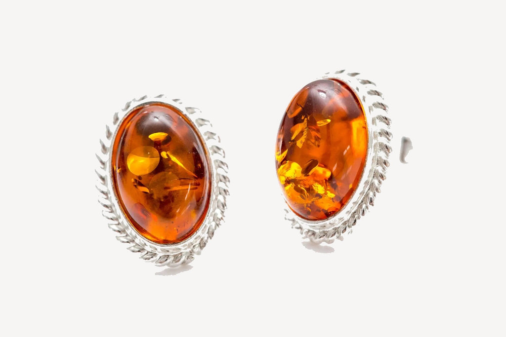 Amber Quintessence Stud Earrings