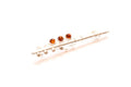Amber & Silver Flute Brooch