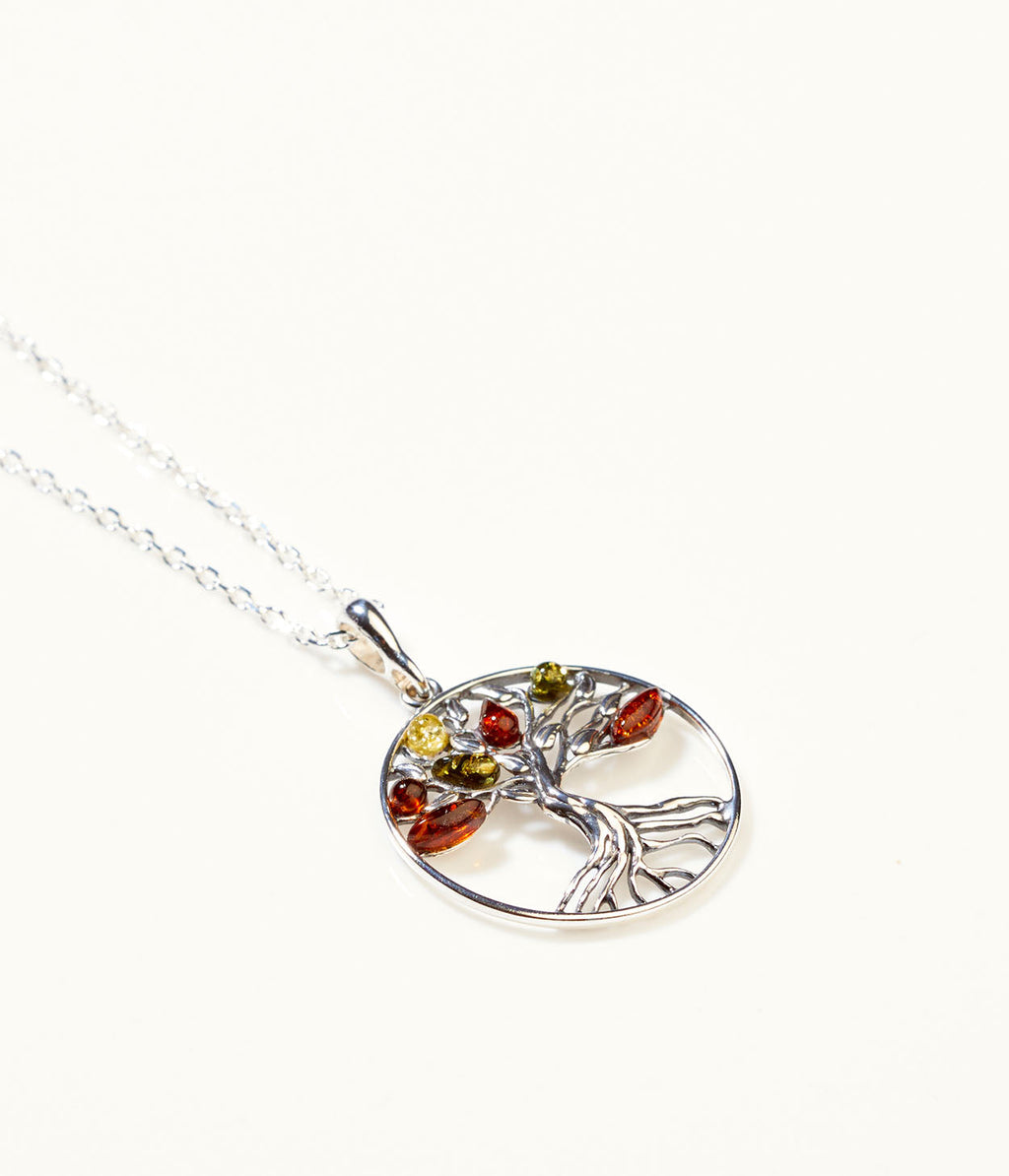 Amber Tree of Life Necklace