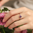 Amethyst and Lavender Amethyst Ring in Sterling Silver