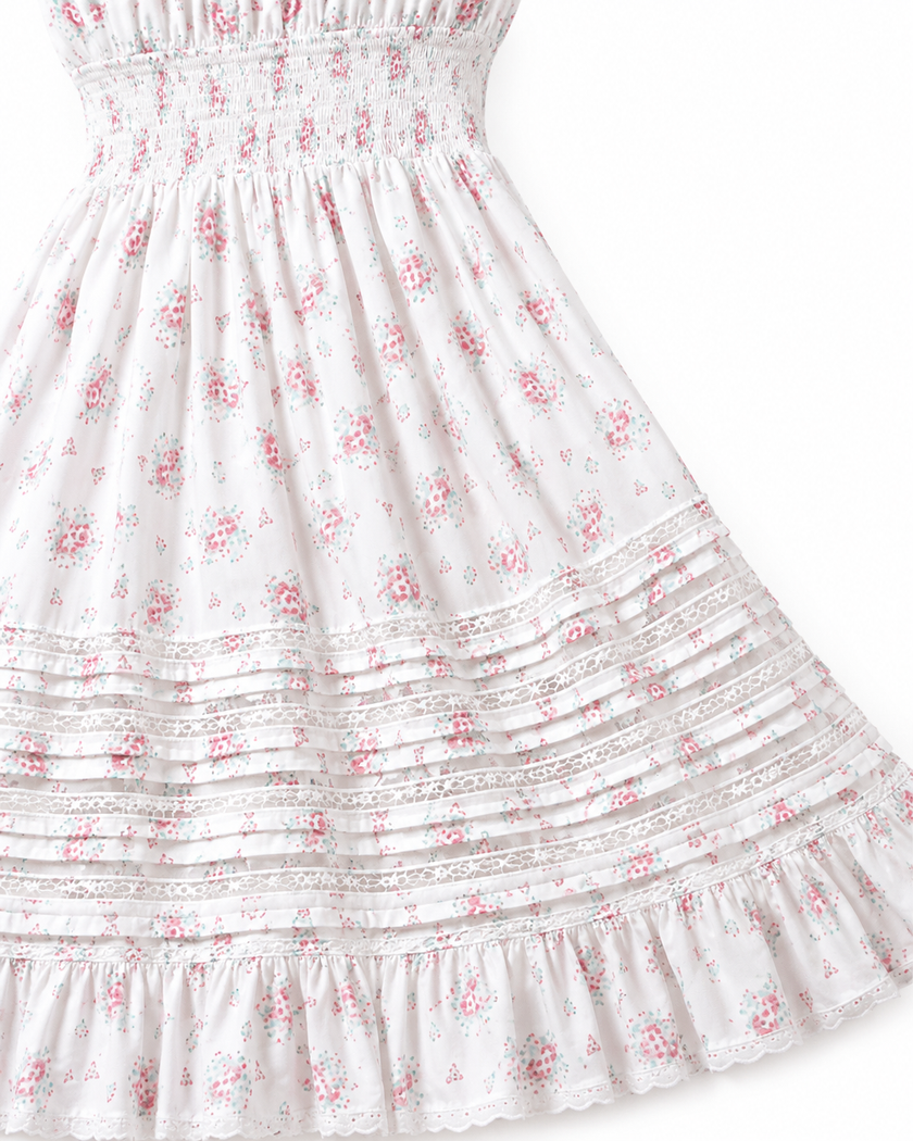 Amy Jane London Floral Print Square Neck Puff Sleeve Dolly dress