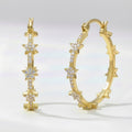Aneira Star Hoop Earrings | 18K Gold Plated