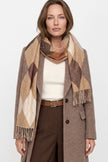 Beige Argyle Pattern Scarf