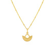 Collana a catena satellite oro con ventaglio Art Déco