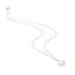 Art Deco Fan Silver Satellite Chain Necklace