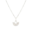 Art Deco Fan Silver Satellite Chain Necklace