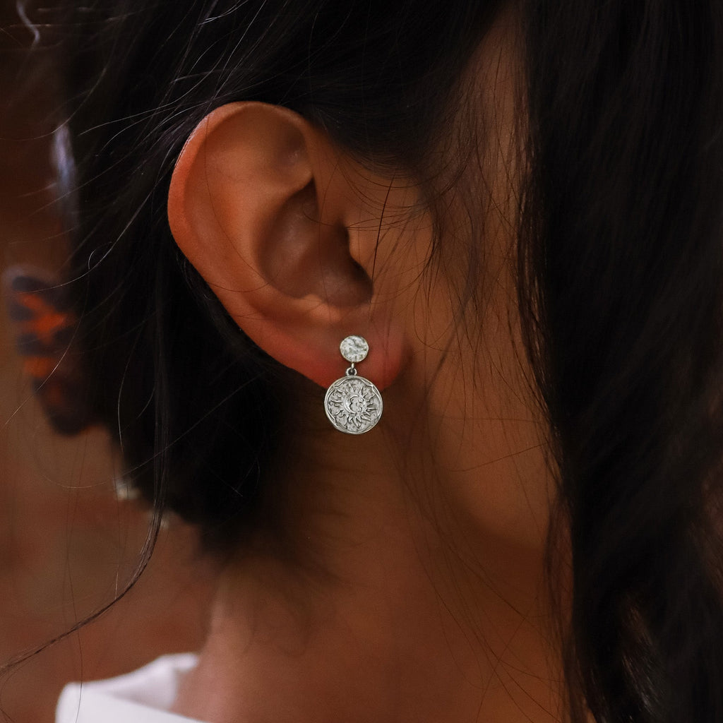 Aruna Sun Druppeloorbellen | 925 Sterling Zilver