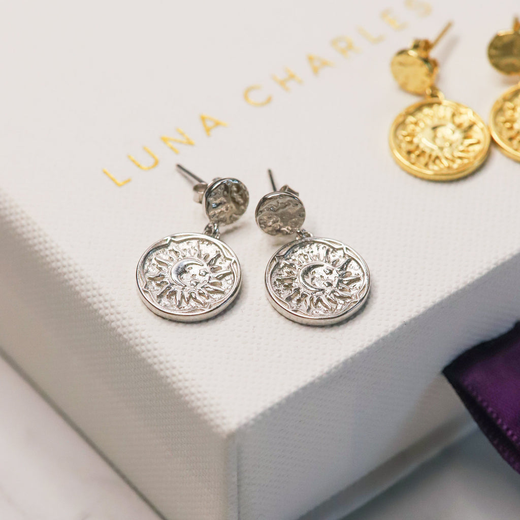 Aruna Sun Druppeloorbellen | 925 Sterling Zilver
