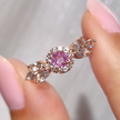 Aurelia Pink Saphir Ring in 18k Roségold Vermeil