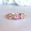 Aurelia Pink Saphir Ring in 18k Roségold Vermeil