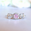 Aurelia Roze Saffier Ring in Sterling Zilver