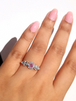Aurelia Roze Saffier Ring in Sterling Zilver
