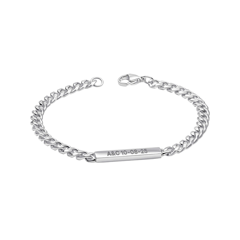 Fred Bennett Chain Bracelet with Engravable Bar