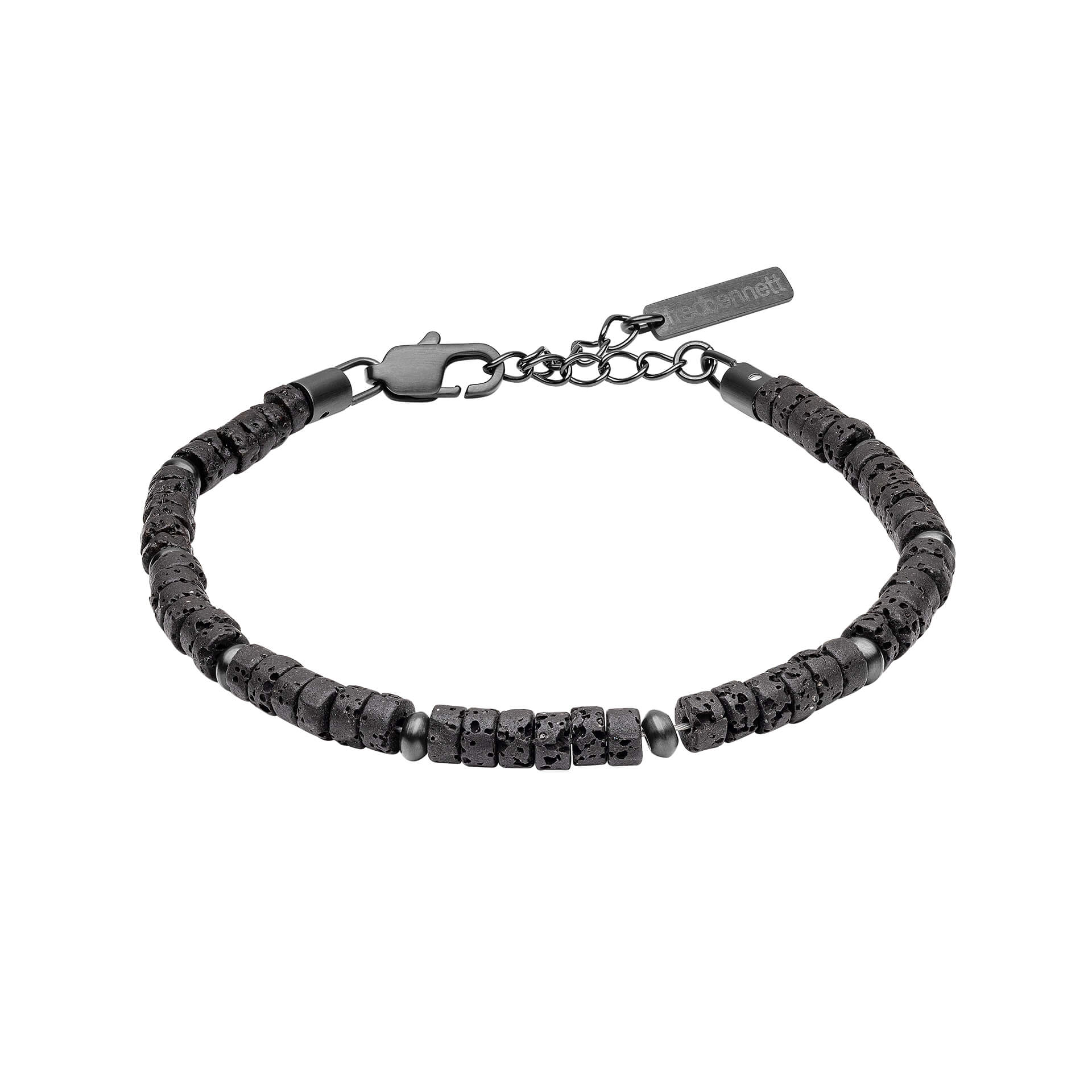 Fred Bennett Lava Stone Beaded Bracelet