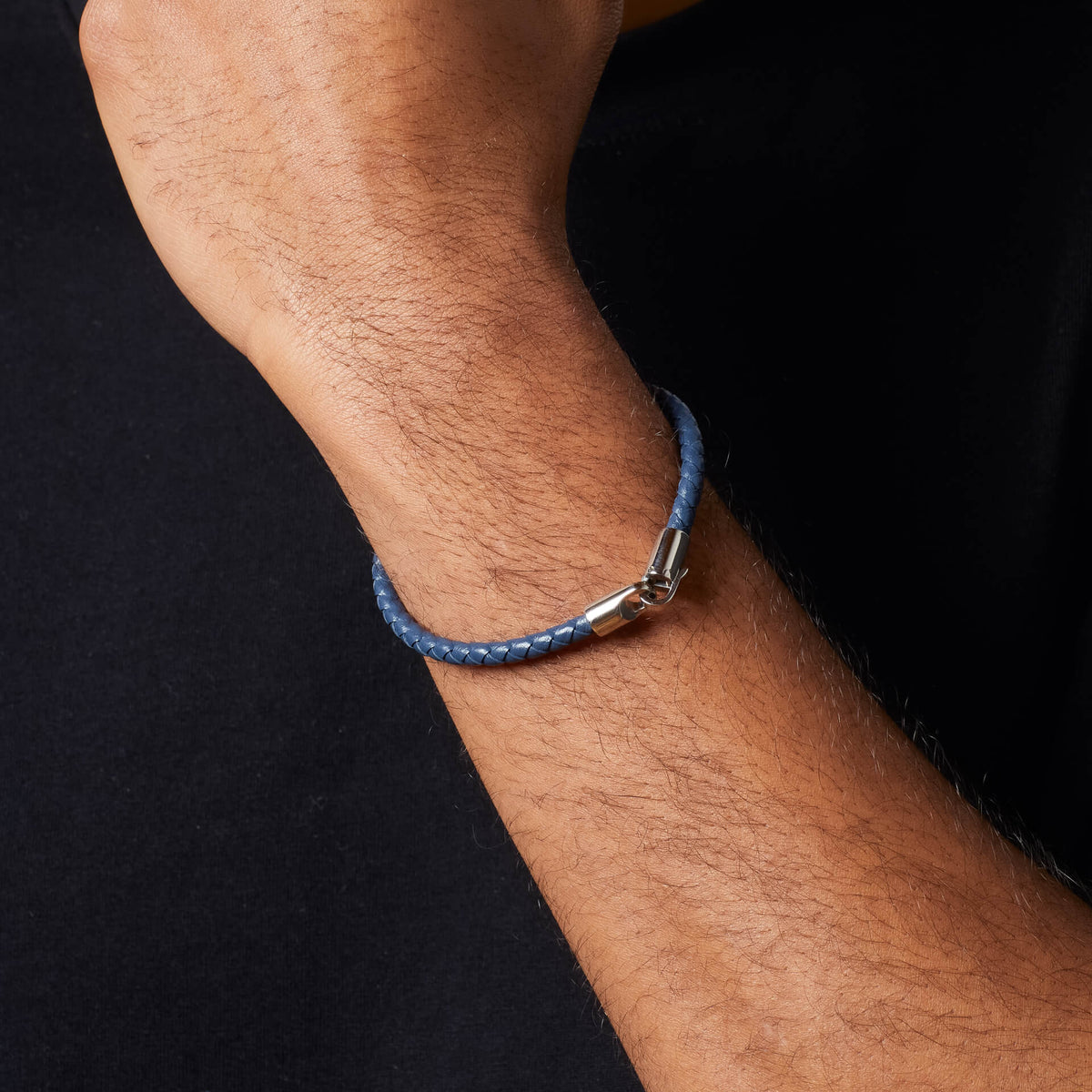 Fred Bennett Braided Leather and Hook Clasp Bracelet