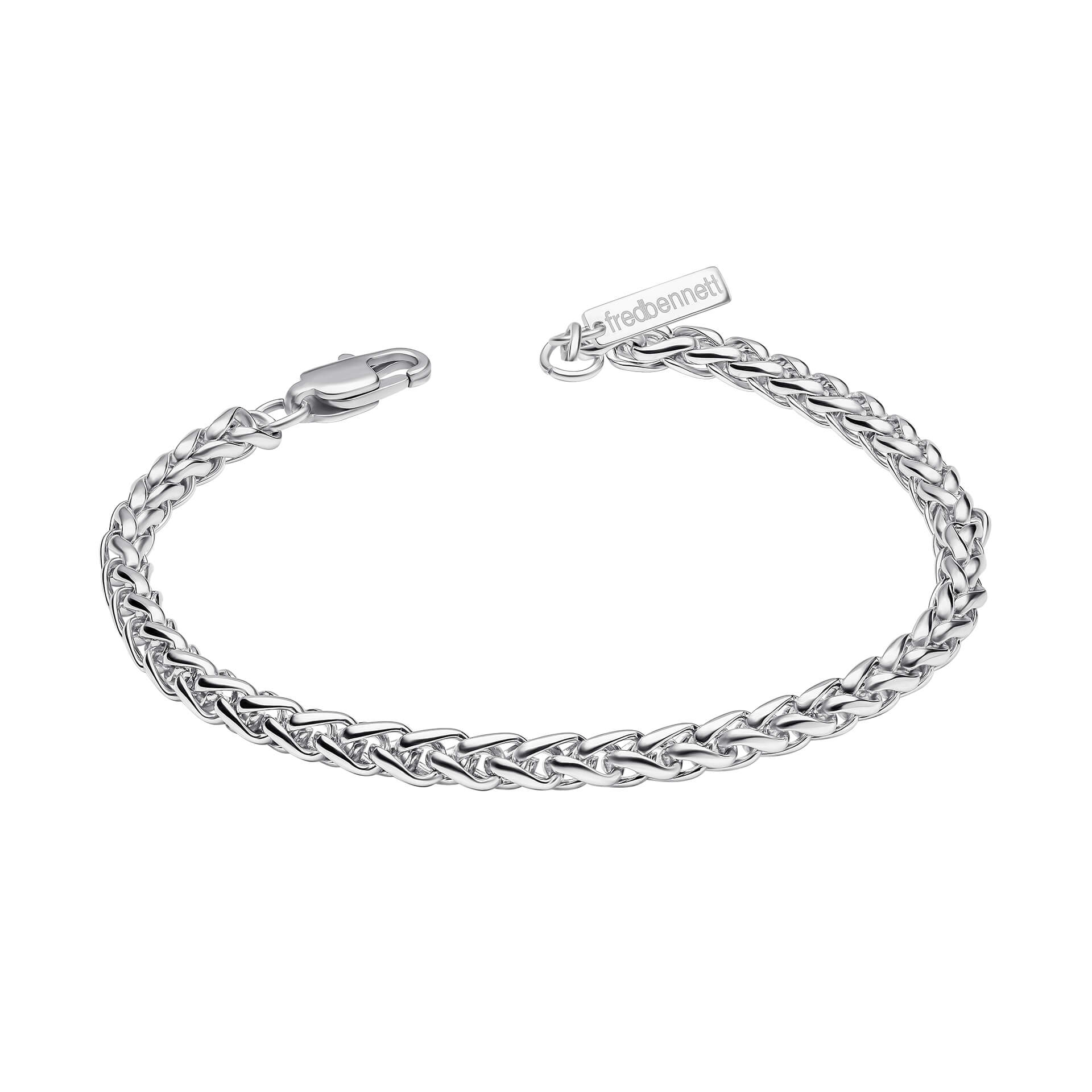 Fred Bennett Smaller Fit Stainless Steel Wheat Chain Bracelet