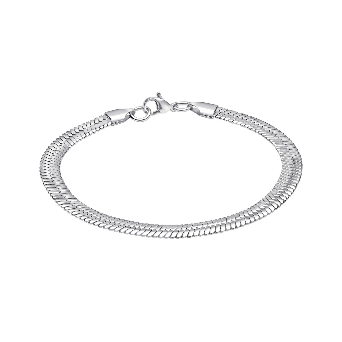 Fred Bennett Stainless Steel Herringbone Chain Bracelet