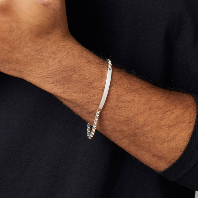 Fred Bennett Klassisches Kettenarmband mit ID-Leiste