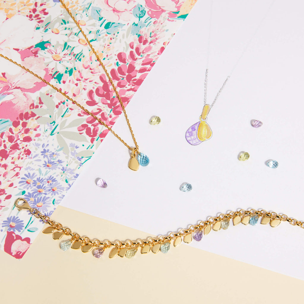 Laura Ashley Silver Everingham Meadow Semi-Precious Briolette Necklace