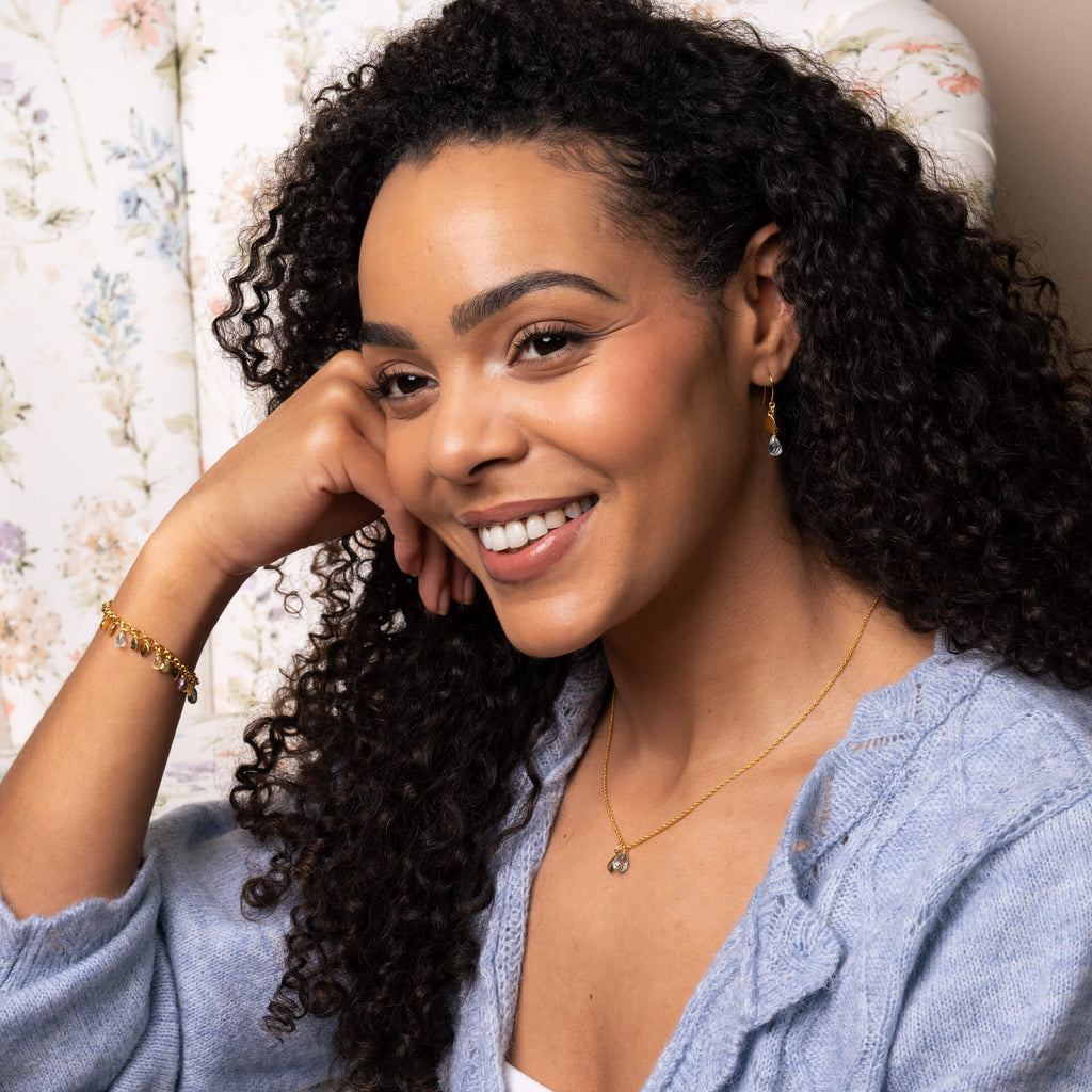 Laura Ashley Silver Everingham Meadow Briolette Charm Bracelet