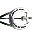 Silver Steed Big Horseshoe Bangle