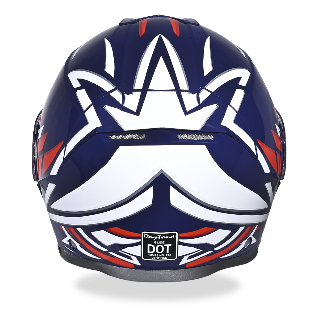 Daytona Glide Modular Motorcycle Helmet - DOT & ECE Approved, Bluetooth Ready, Dual Visor, Men/Women/Youth - W/ Liberty