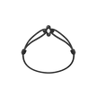 Mini Black Clover Cord Bracelet
