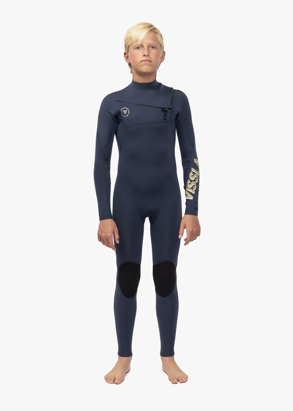 Vissla 7 Seas boys 3-2 full chest zip wetsuit