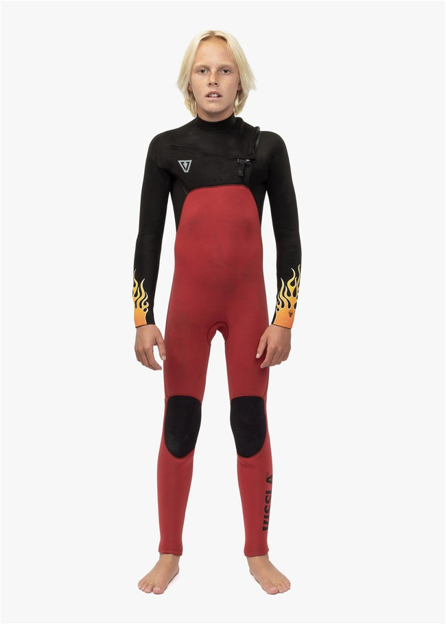 Vissla High Seas Jungen Fire 4/3mm Brustreißverschluss