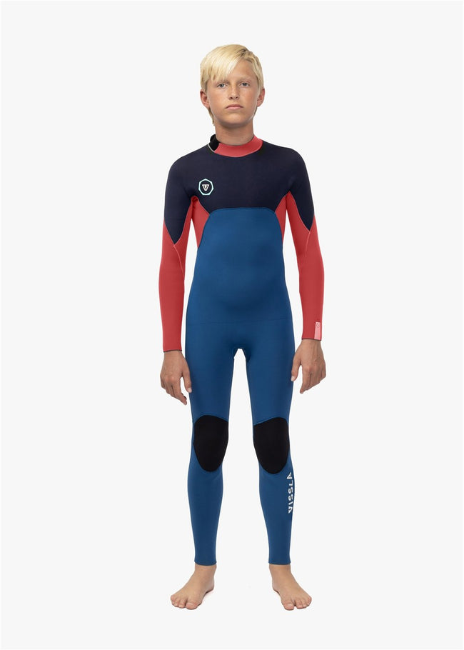 Vissla 7 Seas 4/3mm Boys Back Zip Full Suit