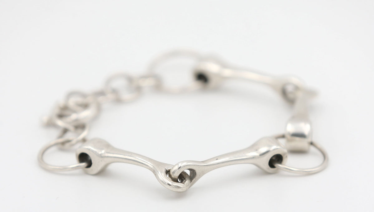 Silver Steed Large All About Snaffle Bracelet 3