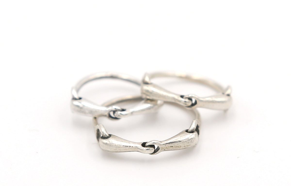 925 Silver Snaffle Bit Ring – Handmade Equestrian Gift for Him or Her