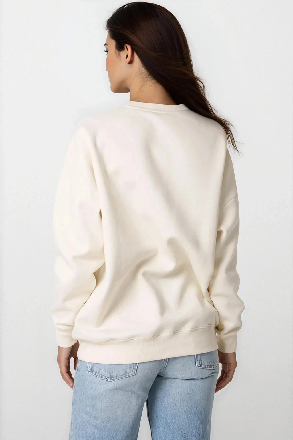 Light Beige French Bulldog Embroidered Sweatshirt