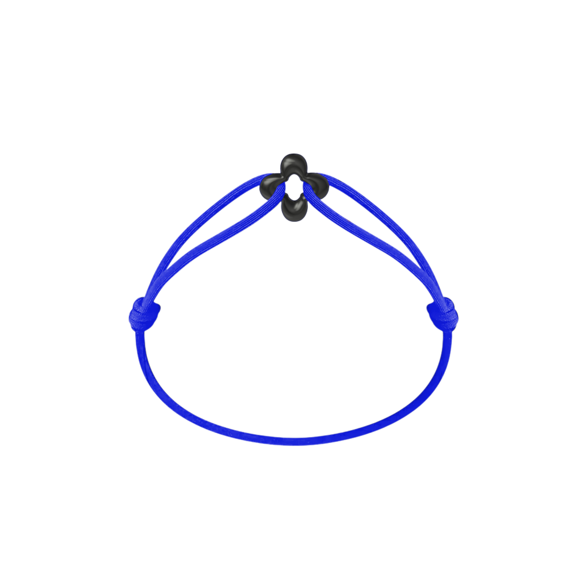 Mini Black Clover Cord Bracelet