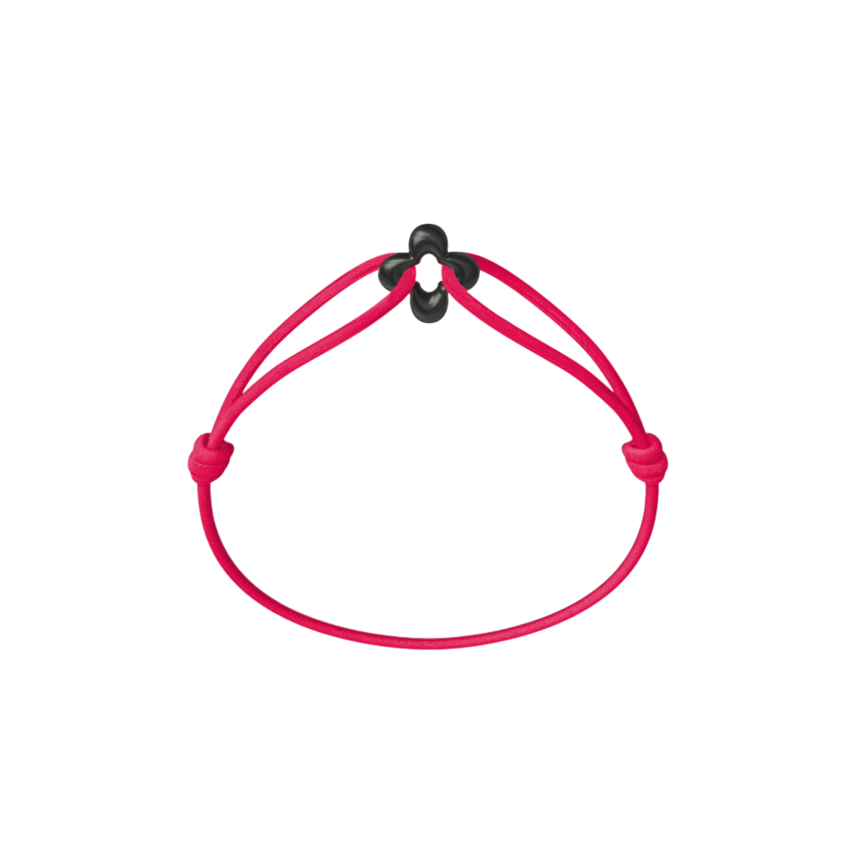Mini Black Clover Cord Bracelet
