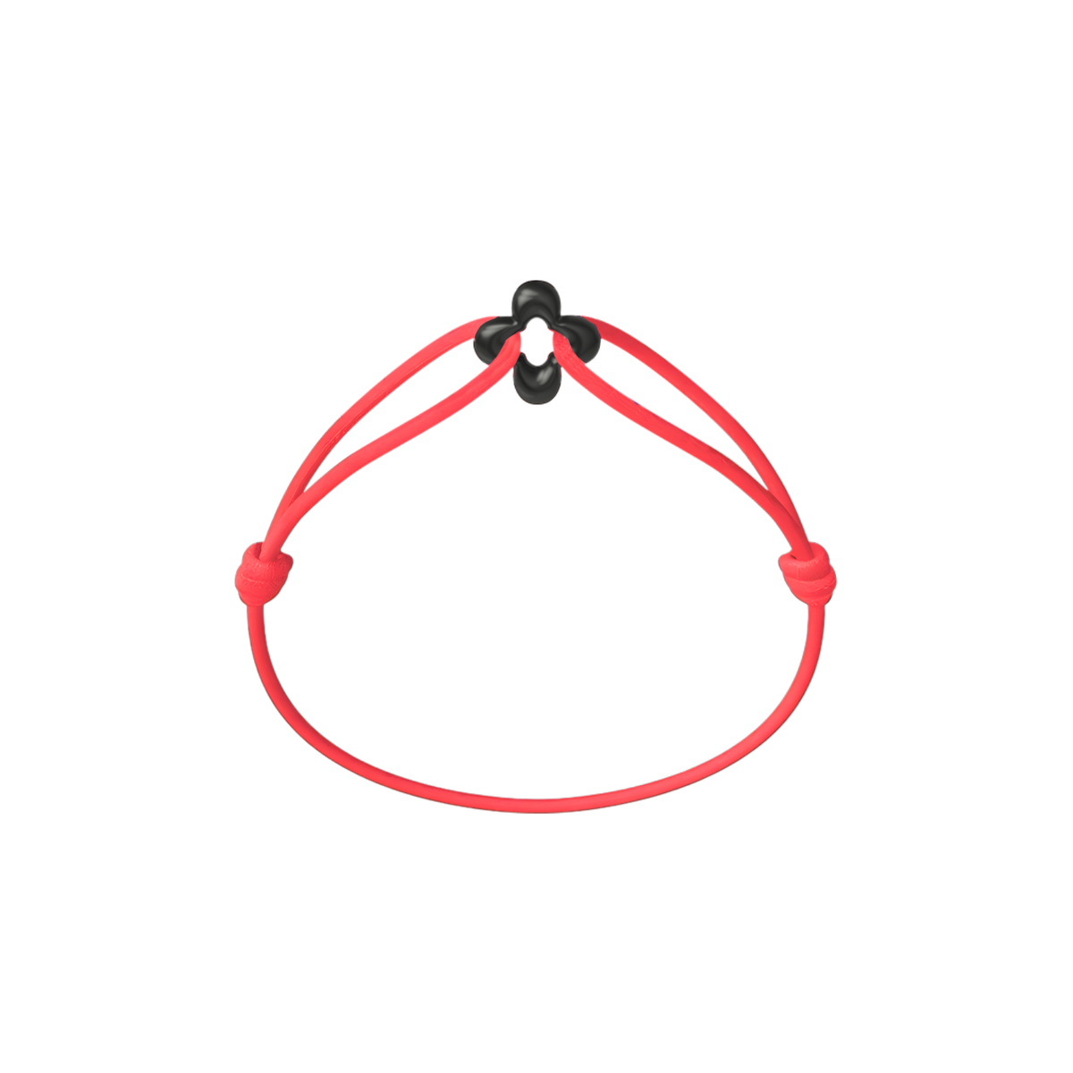 Mini Black Clover Cord Bracelet