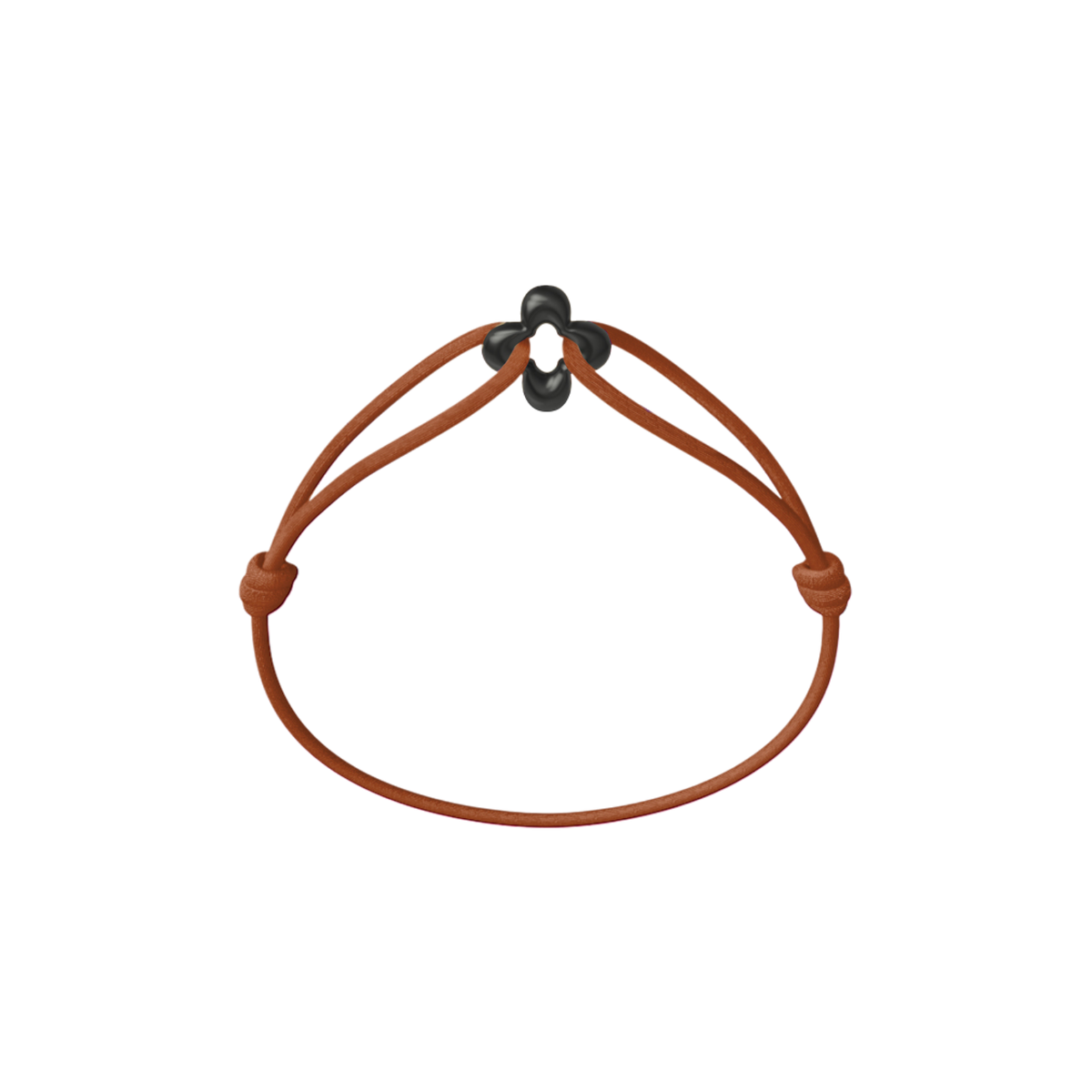 Mini Black Clover Cord Bracelet