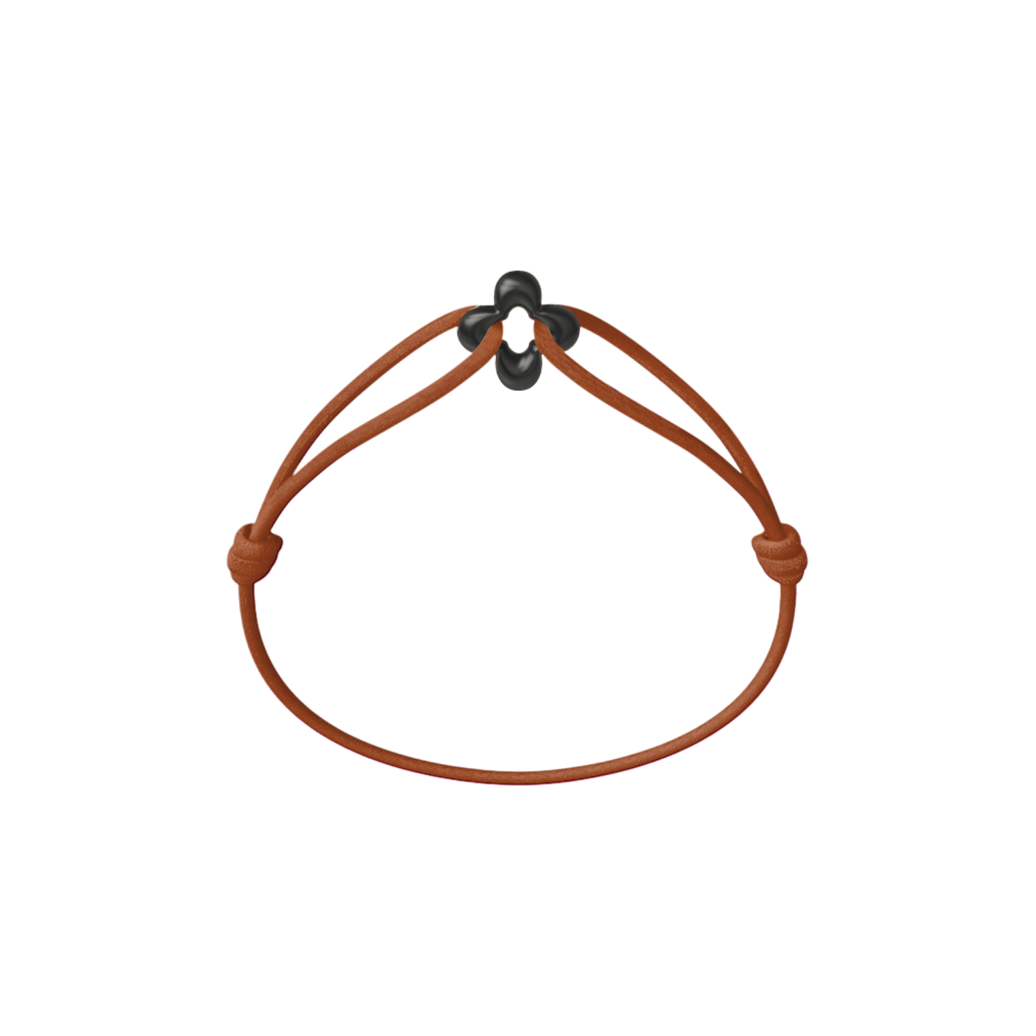Mini Black Clover Cord Bracelet