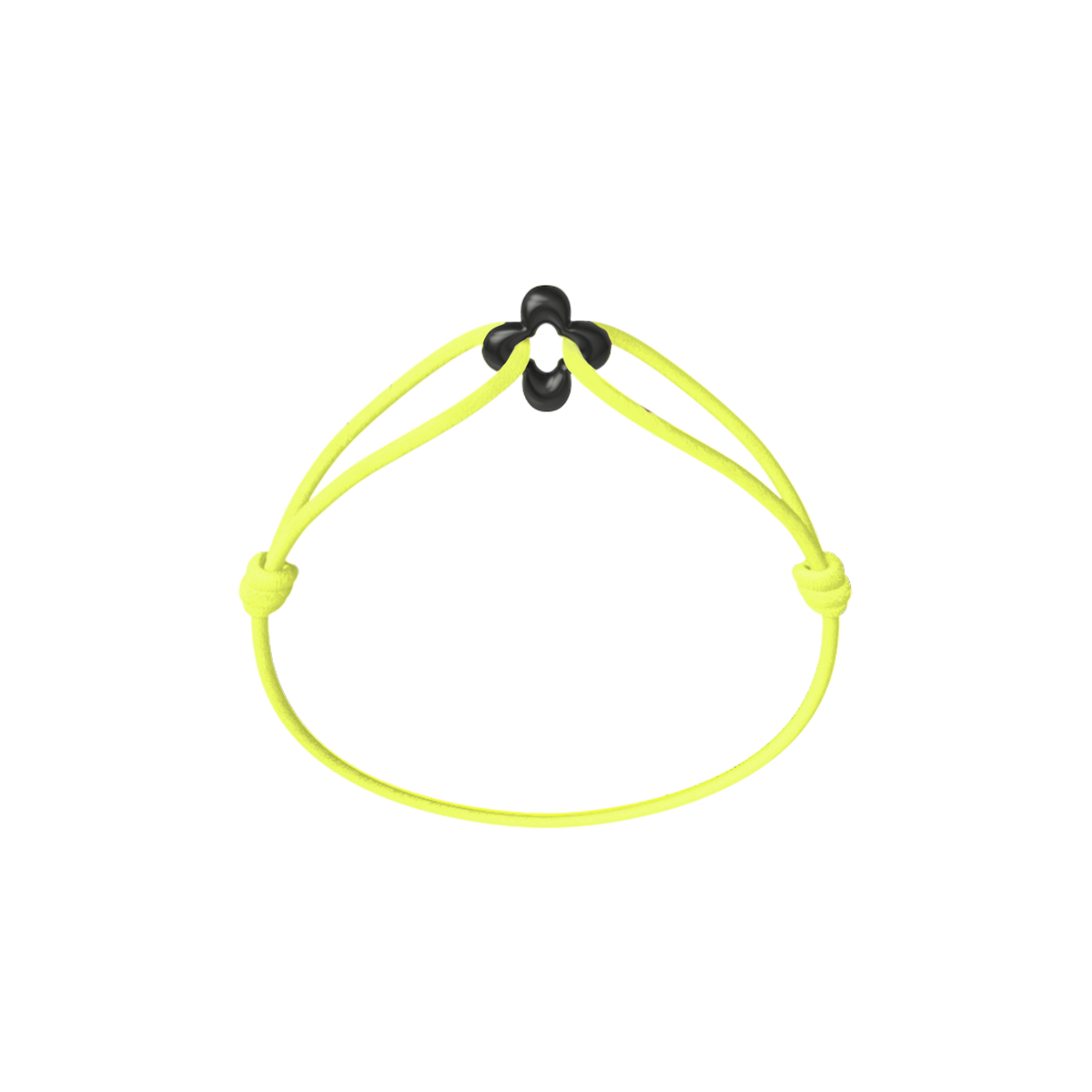 Mini Black Clover Cord Bracelet
