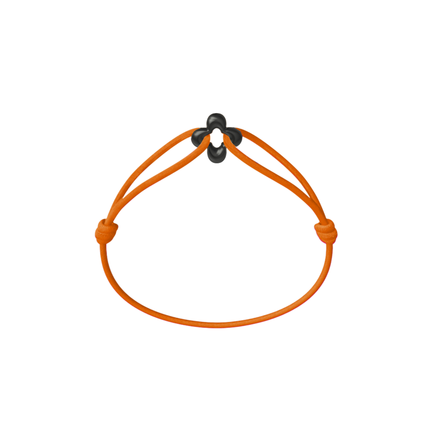 Mini Black Clover Cord Bracelet