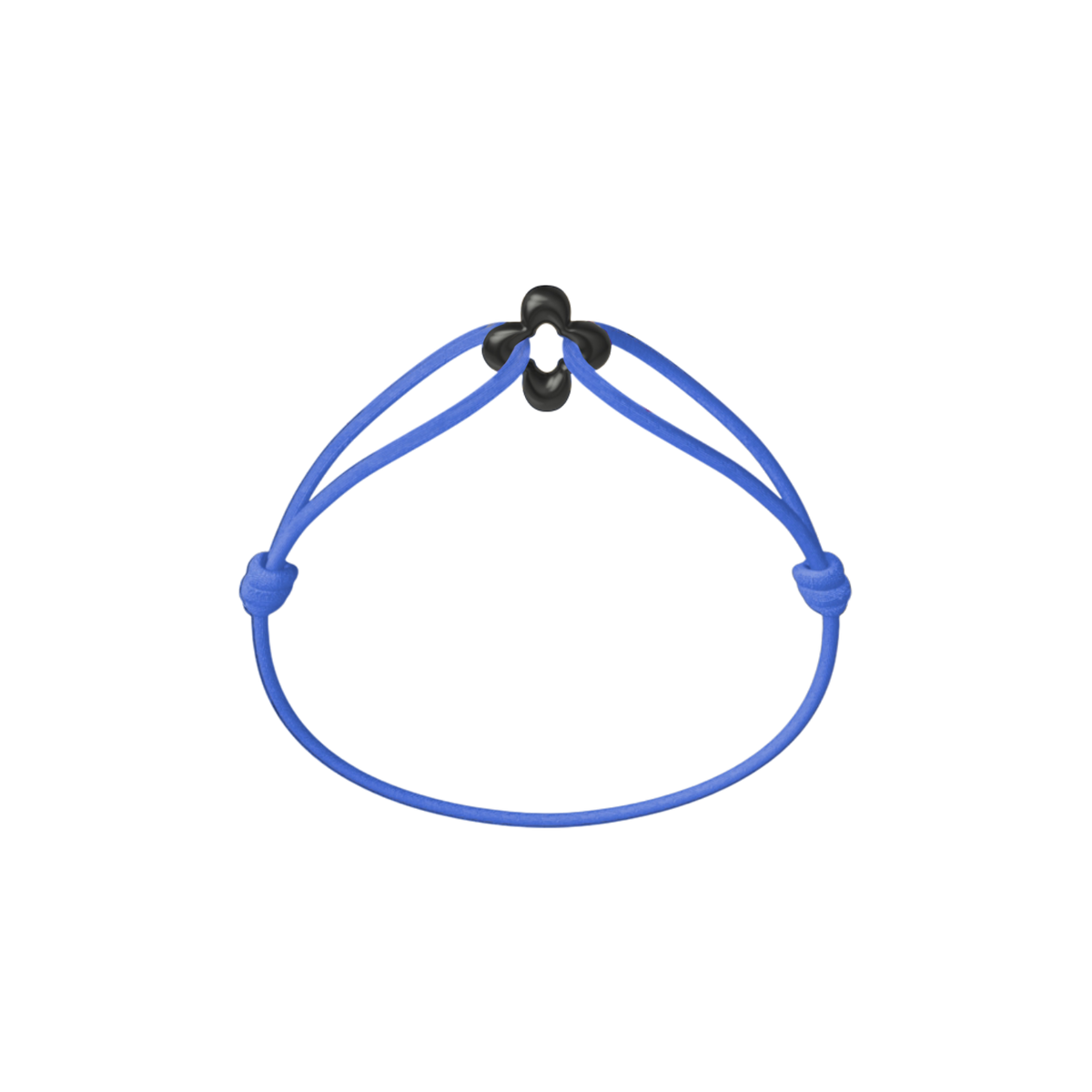 Mini Black Clover Cord Bracelet