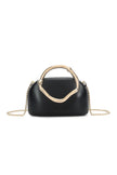 Black Clutch Bag with Handle Design